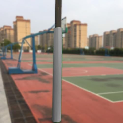 Basketballstangen Polster 183 cm Hohe Runde Stangenpolsterung für Basketballkörbe, Kellerstangenpolsterung zum Schutz von Baumstämmen, Universal-Garagenstangenabdeckung(Gray,140mm/5.5inch) von Minglez