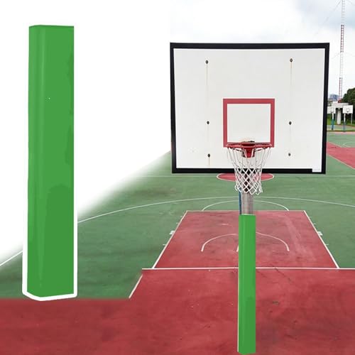 Basketballstangen Polster 5 cm Dicke Basketball-Polsterung (13x13 10x10 8x8 15x15 18x18 20x20 cm), Quadratische Stangenpolsterung für Metallstangen, Schaumstoffpolsterung(Green,4x4in/10x10cm) von Minglez