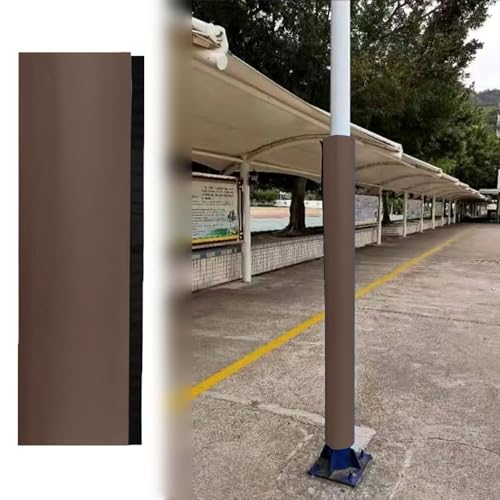 Basketballstangen Polster Basketballkorb-Schutzpolster für den Außenbereich, 76 89 219 mm, Polsterung für Keller, Garage und Tanzstange, Runde Basketballkorb-Abdeckung(Dark Brown,3.5inch/89mm) von Minglez