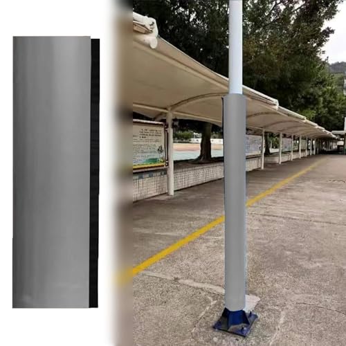Basketballstangen Polster Basketballkorb-Schutzpolster für den Außenbereich, 76 89 219 mm, Polsterung für Keller, Garage und Tanzstange, Runde Basketballkorb-Abdeckung(Gray,3inch/76mm) von Minglez