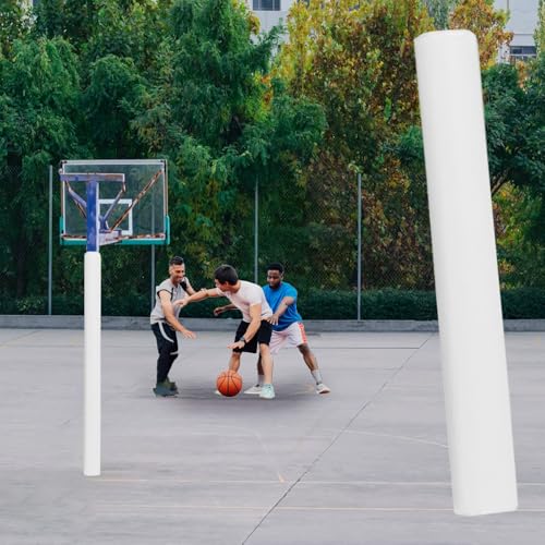Basketballstangen Polster Weiße Polsterung für Basketballkorbstangen, Schaumstoffpolsterung für Garagenstangen (7.6 10 12.7 15 25.4 cm)(H:36"/91.4cm,Dia:7.5"/19cm) von Minglez