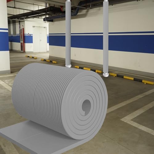 Basketballstangen Polster rutschfeste Stangenpolsterrolle, Selbstklebender Eckschutzstreifen für Garagenwände, Wandschutz für Basketball/Tanzstangen(Gray) von Minglez