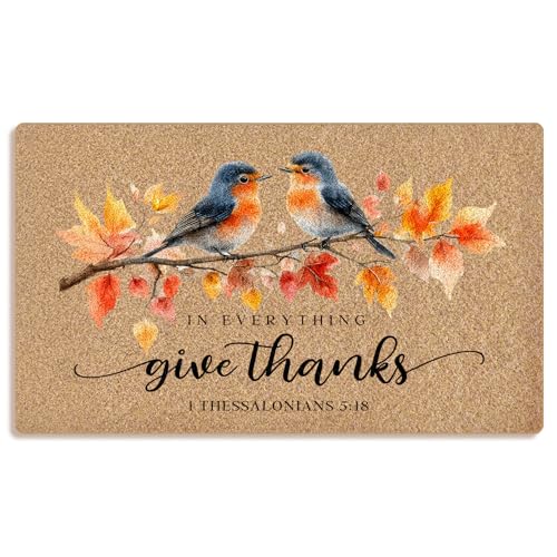 Mingnei Fußmatte mit Aufschrift "Christian Fall Bird Welcome" für Zuhause, Hauseingang, Bibelvers, Erntedankfest, Herbst, Fußmatten für den Außenbereich, Eingangsbereich, 76,2 x 43,2 cm Mingnei Fußmatte mit Aufschrift "Christian Fall Bird Welcome" für Zuhause, Hauseingang, Bibelvers, Erntedankfest, Herbst, Fußmatten für den Außenbereich, Eingangsbereich, 76,2 x 43,2 cm von Mingnei