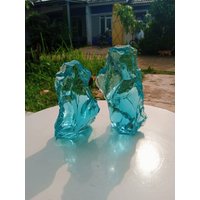 2 Stück 1250 Gr Roher Andara Kristall Monatomic Aqua Blau Für Die Meditation von MingonCrystalShop