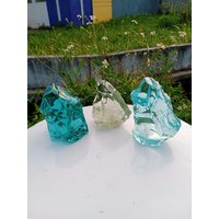 3 Stück 1631 Gr Natürliche Andara Kristalle Türkis Grün Und Gelblich von MingonCrystalShop