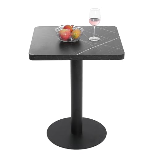 Mingone Esstisch 60cm Küchentisch Esszimmertisch Klein mit Marmor Tischplatte Quadratischer Tisch mit Metallbein für Wohnzimmer Balkon Esszimmer, Schwarz Mingone Esstisch 60cm Küchentisch Esszimmertisch Klein mit Marmor Tischplatte Quadratischer Tisch mit Metallbein für Wohnzimmer Balkon Esszimmer, Schwarz von Mingone