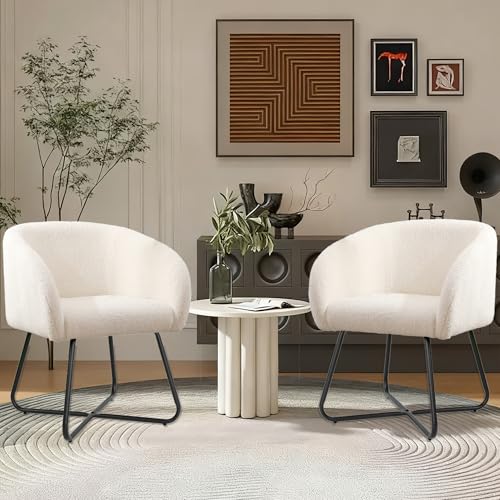 Mingone Sessel 2er Set Lounge Loungesessel für Wohnzimmer Lammwolle Polsterstuhl Stuhl Weiß mit Armlehnen Cocktailsessel Modern Schwarz Metallbeinen für Schlafzimmer Last bis 120 kg Mingone Sessel 2er Set Lounge Loungesessel für Wohnzimmer Lammwolle Polsterstuhl Stuhl Weiß mit Armlehnen Cocktailsessel Modern Schwarz Metallbeinen für Schlafzimmer Last bis 120 kg von Mingone