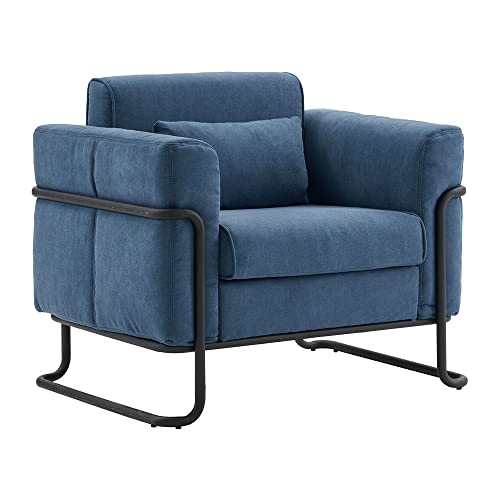 Mingone Sessel Wohnzimmer Loungesessel Sofa 1 Sitzer Relaxsessel Polstersessel Gepolsterter Cocktailsessel Schlafzimmer Design Blau von Mingone