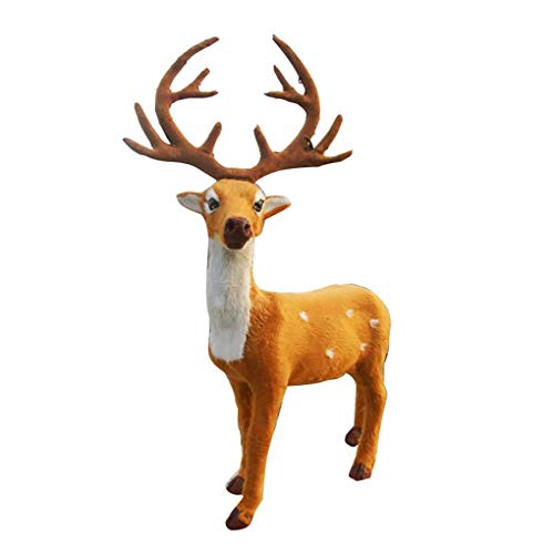 Mingtongli Weihnachten Elk Plüsch Simulation Deer Neujahr Dekoration Startseite Ornamente 15/20 / 25 / 30cm von Mingtongli