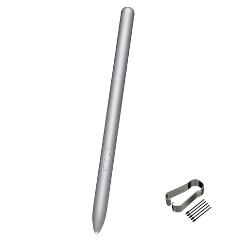 Galaxy Tab S7 / S7+ S Pen Ersatz Stylus Pen für Samsung Galaxy Tab S7 / S7 Plus / S7 FE (EJ-PT870) + Spitzen/Federn ohne Bluetooth (Mystic Silver) von Mingxiong