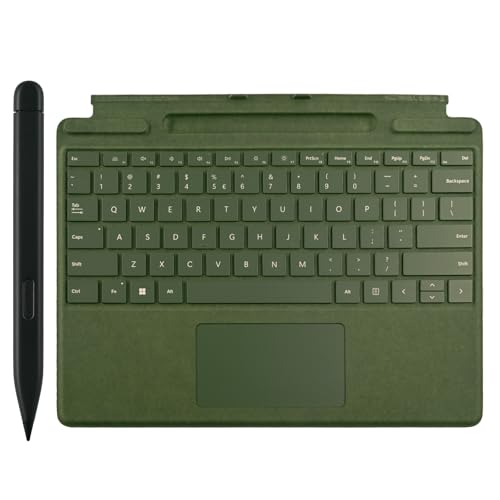 Pro 11 Signature-Tastatur mit schlankem Stift 2, kompatibel mit Microsoft Surface Pro 11/10/9/8, Pro 10, magnetische Signatur-Tastatur für Microsoft Surface Pro 11/10/9/8/X mit Slim Pen 2 (grün) von Mingxiong