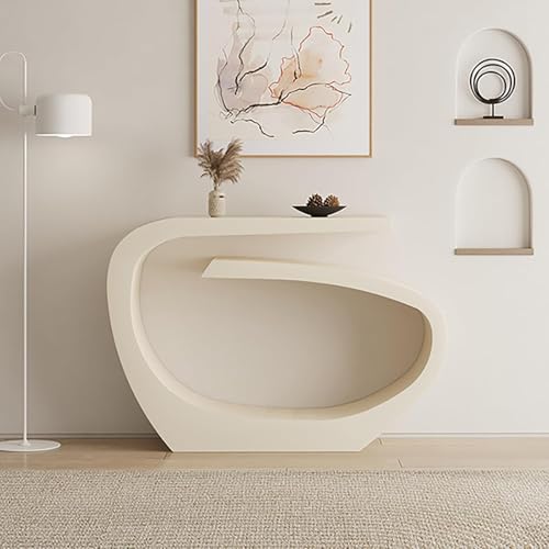 Konsole Foyertisch, industrieller Flur für Eingangsbereich, moderner schmaler Sofa-Akzent, Zuhause, Wohnzimmer, Schlafzimmer, Unterhaltungsbüro (weiß) von Mingyu