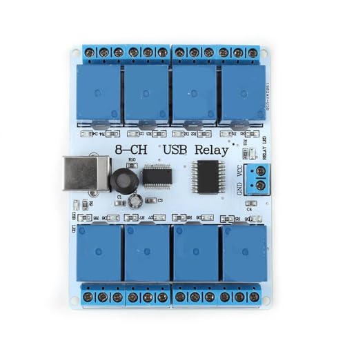 8-Kanal 12VDC Typ B USB Relay Board Modul Controller Automatisierung Robotik für Robotiklabors von Mingzhe