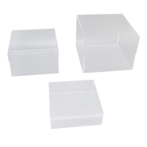 Mingzhe Acryl Display Ständer Set Dessert Schmuck Buffet Tische Lebensmittel 3 Stück (Transparent) von Mingzhe