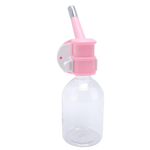 Mingzhe Große Kapazität Hängende Hundwasserflasche Rolling Perlen Design Käfig Kiste Wasserspender für Haustierkatze Kaninchen Welpe (Rosa) von Mingzhe