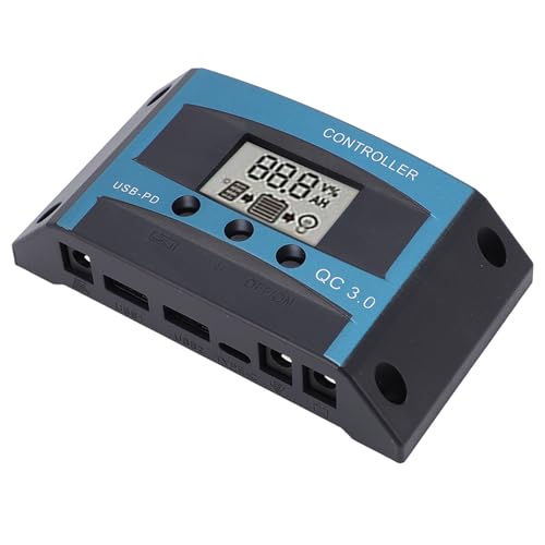 Mingzhe MPPT Solar Ladungsregler Regler Dual USB -Anschlüsse LCD -Display für 12 V 24 V Solarpanel, Überstromkurzschaltkreislauf -Reverse -Anschlussschützer ABS -Material. (30a) von Mingzhe