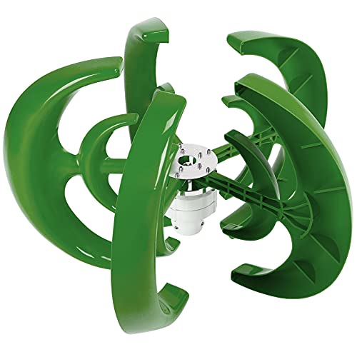 Mingzhe Windturbinen -Kit Lantern Vertikale Achsen 5 Klingen Stromerzeuger Stromerzeuger Teile 800W für Boote Kabinen Terrassen Mobilheime (24 V) von Mingzhe