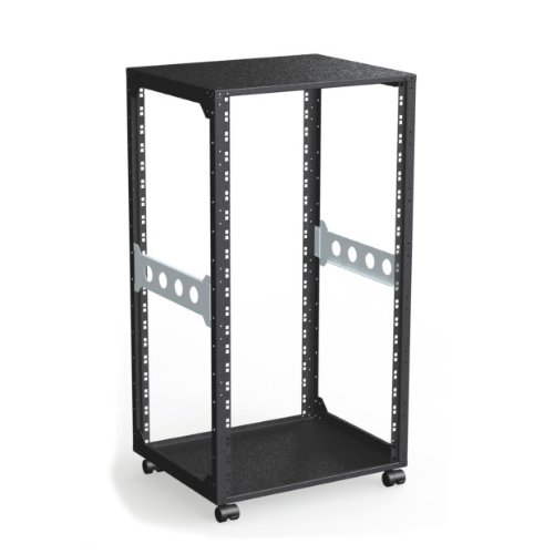 Rack Magic - 19" Mini Rack 21HE - 440mm Tiefe - Schwarz - 19 Zoll Serverschrank - 19" Studiorack - Open Frame Rack von Rack Magic