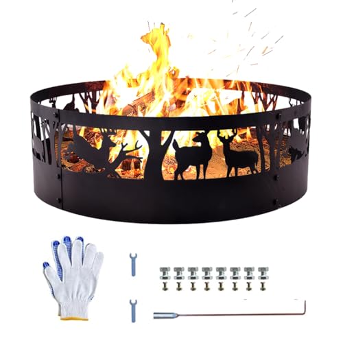 Mini Tang Feuerschalenring, 91,4 x 30,5 cm, Feuerring für draußen, langlebiger und sicherer Holzbrenner, Feuerring für Outdoor, Grillen, Camping Mini Tang Feuerschalenring, 91,4 x 30,5 cm, Feuerring für draußen, langlebiger und sicherer Holzbrenner, Feuerring für Outdoor, Grillen, Camping von Mini Tang