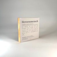 Herzensmensch - 10x10 cm Mini Art Print Definition Kunst Wanddeko Zum Hinstellen & Aufhängen von MiniArtPrint