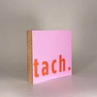 Tach. Holzbild - 10x10 cm Mini Art Print Typografie Wanddeko Zum Hinstellen & Aufhängen von MiniArtPrint