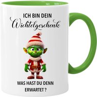 Wichtelgeschenk Tasse - „Ich Bin Dein Wichtelgeschenk, Was Hast Du Denn Erwartet?" Lustige Kaffeetasse Für Die Weihnachtszeit von MiniGeschenk