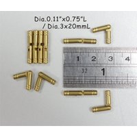 0.11 "Dia X 0.75"L/Durchmesser 3mmx20mm -Kleine Messing Scharniere 10 Stück - Holz Schrank Kleine #025 von MiniHands