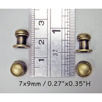 Durchmesser 0, 27 "x0, 35" H/7x9 Mm - 4 Stück Kleine Bronze Schubladenknäufe Möbelknäufe, Möbelknäufe von MiniHands
