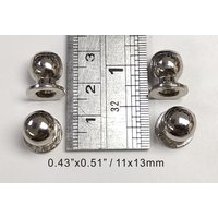 Durchmesser 11 X 13 Mm - 4 Stück Kleine Silberne Schubladenknäufe Schrankknöpfe Metallknöpfe von MiniHands