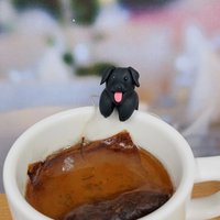 Schwarzer Labrador Teebeutel Halter Schwarzer Labrador Teebeutel Halter von MiniHandsCrafts