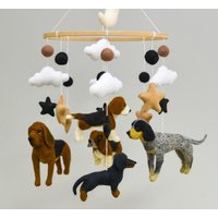 Benutzerdefinierte Baby Mobile Hund Kinderzimmer Baby-Dusche-Geschenk Benutzerdefinierte Baby Mobile Hund Kinderzimmer Baby-Dusche-Geschenk von MiniMeMobiles