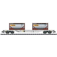 MiniTrix 18490 N Containertragwagen mit Tankcontainer HUPAC S.A von MiniTrix