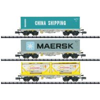 MiniTrix 18703 N 3er-Set Güterwagen Containertrans der AAE von MiniTrix
