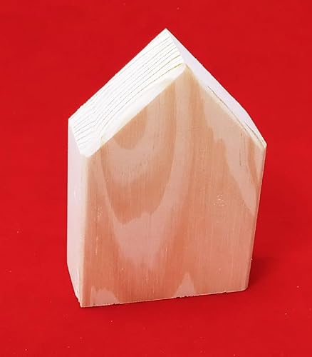 Astreine Holzhaus zum Bemalen oder als Deko 5x7x2,2 cm von Miniaturenbau-Lewen