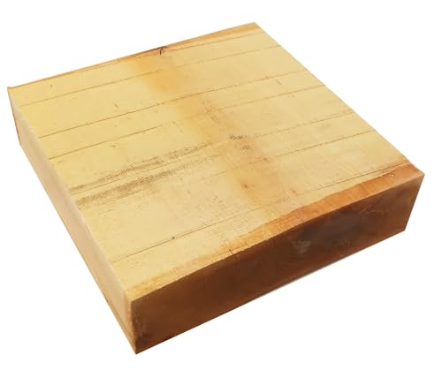 Erlenholz Klotz unbehandelt zum Schnitzen oder drechseln 20x20x5 cm von Miniaturenbau-Lewen