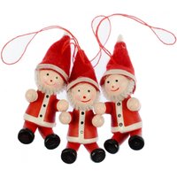 3 X Weihnachtsbaumanhänger Baumschmuck Weihnachtsmann Nikolaus Santa Holz von Miniblings