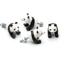 4x Möbelgriffe Pandabär Miniblings Griffe Handarbeit Upcycling Kinderzimmer von Miniblings
