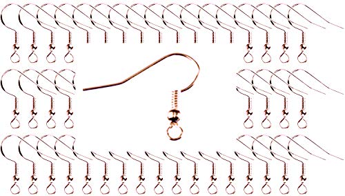 Miniblings 300x Ohrhaken Rohlinge Kupfer - Ohrringe zum DIY selber machen basteln I Fischhaken Haken Set zur Schmuckherstellung - 19x22mm von Miniblings