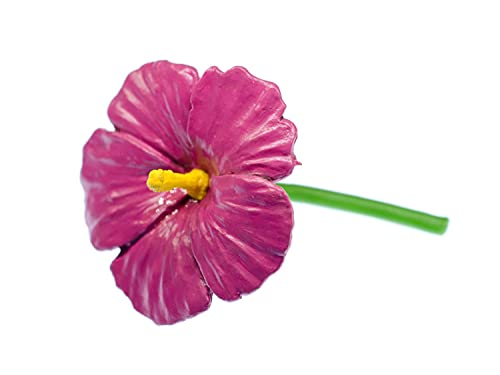 Miniblings Hibiskus Brosche Blume Blumen Frühling rosa pink - Handmade Modeschmuck I Anstecknadel Button Pins von Miniblings