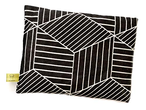 Miniblings Kirschkernkissen Bio Wärmekissen Mikrowelle 23x17cm Schwarz Geometrie von Miniblings
