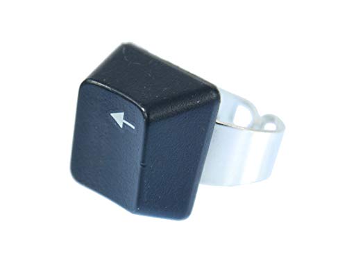 Miniblings Tastaturring PC Zeichen Pfeil nach Links Taste Ring Computer Tastatur - Handmade Modeschmuck I Fingerring mit Motiv I verstellbar one Size von Miniblings