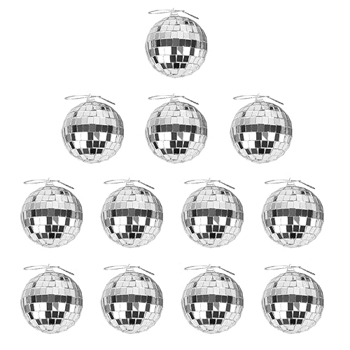 12 Stück 3CM Silber Party DiscoKugel Discokugeln Spiegelkugel für Lichteffekte, Spiegel Ball zum Aufhängen für Party Hochzeit Home Dekoration, Bühne Requisiten, Weihnachtsbaum Ornament 12 Stück 3CM Silber Party DiscoKugel Discokugeln Spiegelkugel für Lichteffekte, Spiegel Ball zum Aufhängen für Party Hochzeit Home Dekoration, Bühne Requisiten, Weihnachtsbaum Ornament von Minicloss