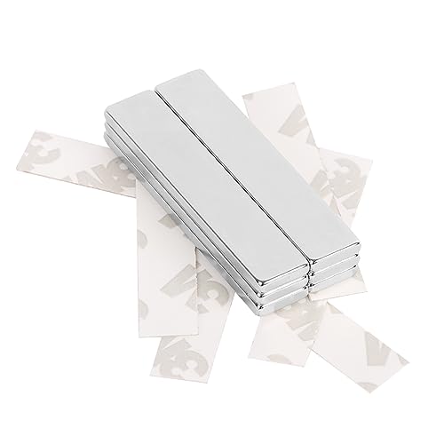 Rechteckige Magnete, 6 Stück Stark Neodym Magnete, Klein Magnetleiste mit Klebestreifen, Extra Starke Stabmagneten für Kühlschrank Whiteboard 50 * 10mm/60 * 10mm Rechteckige Magnete, 6 Stück Stark Neodym Magnete, Klein Magnetleiste mit Klebestreifen, Extra Starke Stabmagneten für Kühlschrank Whiteboard 50 * 10mm/60 * 10mm von Minicloss