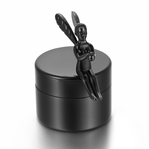 Minicremation Kleine Urne für menschliche Asche, schöne Mini-Sharing Urnen mit exquisiten Box Kremation Lagerung Keepsake Memorial und Asche für geliebte Menschen (G010-Black) von Minicremation