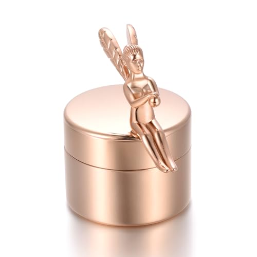 Minicremation Kleine Urne für menschliche Asche, schöne Mini-Sharing Urnen mit exquisiten Box Kremation Lagerung Keepsake Memorial und Asche für geliebte Menschen (G010-Rosegold) von Minicremation