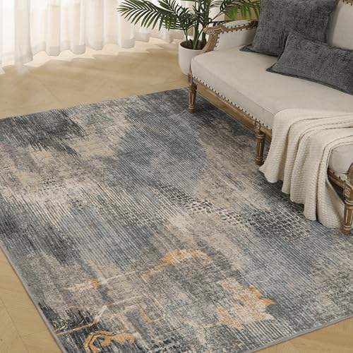 MINIDEAR Teppich für Wohnzimmer, waschbare Teppiche für Schlafzimmer, rutschfest, Vintage-Teppiche mit Blumendruck, Teppichmatte für Zuhause MINIDEAR Teppich für Wohnzimmer, waschbare Teppiche für Schlafzimmer, rutschfest, Vintage-Teppiche mit Blumendruck, Teppichmatte für Zuhause von Minidear
