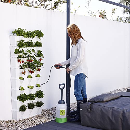 minigarden Vertical Kitchen Garden für 24 Pflanzen, Tropfbewässerungs-Kit enthalten, freistehend am Boden aufstellbar oder zur Wandmontage, Lange Lebensdauer (Weiß) von minigarden