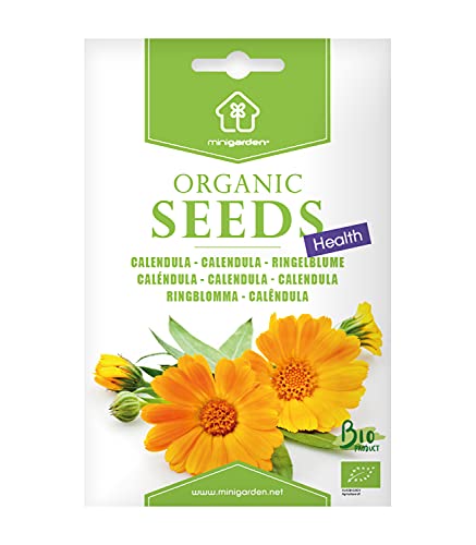 Ringelblume, zertifizierte biologische Samen von Minigarden, enthält zwischen 175 und 150 Samen von minigarden