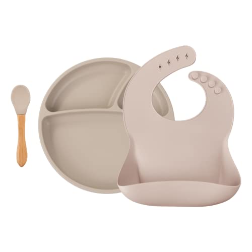 MinikOiOi BLW Set II - Bubble Beige 101070023 Silikon-Fütterungsset von Minikoioi