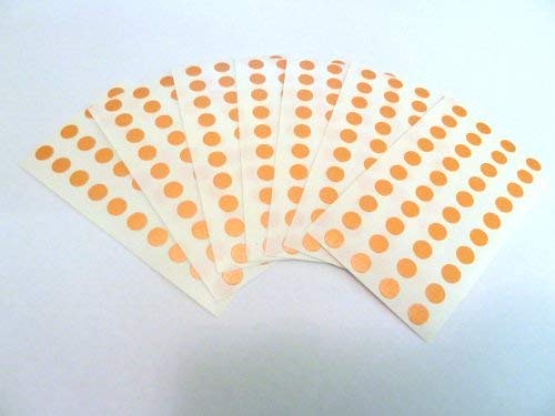 Klebeetiketten, rund, selbstklebend, für Farbkodierung, 6 mm Durchmesser, Orange, 270 Stück von Minilabel